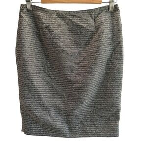 Calvin Klein‎ Pencil Skirt Metallic Sparkly Gold Career Cocktail Party 6P Chic